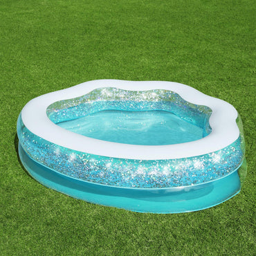 BESTWAY Sparkle Shell Kiddie Pool 4ft 11in x 4ft 2in x 1ft 5in
